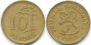 10 Penny Finlande (1917 - ) Bronze/Aluminium 