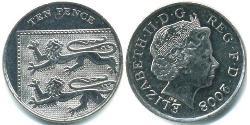 10 Penny Feriind Kiningrik (1922-) Cuivre/Nickel Elizabeth II (1926-2022)