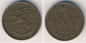 10 Penny Finnland (1917 - ) Kupfer 