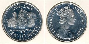 10 Penny Gibraltar (1704 - ) Kupfer/Nickel 