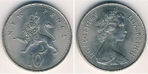 10 Penny Vereinigtes Königreich (1922-) Kupfer/Nickel Elizabeth II (1926-2022)