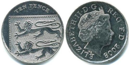 10 Penny Vereinigtes Königreich (1922-) Kupfer/Nickel Elizabeth II (1926-2022)