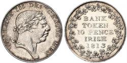 10 Penny Vereinigtes Königreich von Großbritannien und Irland (1801-1922) Silber Georg III (1738-1820)