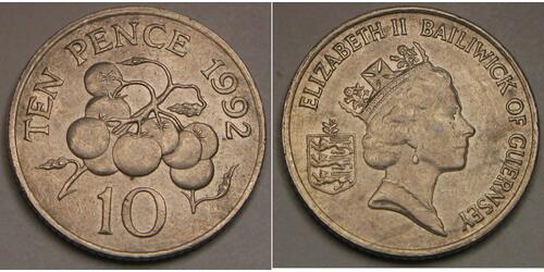 10 Penny Guèrneseyi  Elizabeth II (1926-2022)