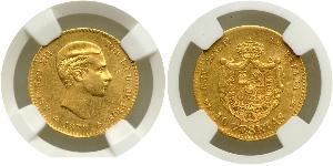 10 Peseta Kingdom of Spain (1874 - 1931) Gold Alfonso XII of Spain (1857 -1885)