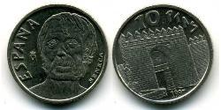 10 Peseta Reino de España (1976 - ) Kupfer/Nickel Seneca (4 BC – AD 65)
