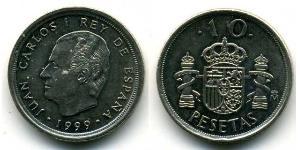 10 Peseta Regno di Spagna (1976 - ) Rame/Nichel 