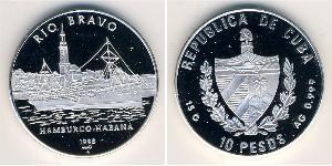 10 Peso Cuba (1898 - ) Argent 
