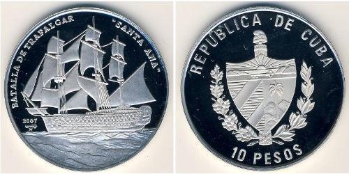 10 Peso Cuba (1898 - ) Argent 