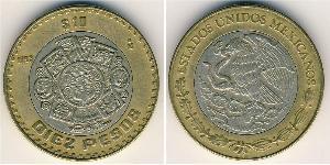10 Peso Mexique (1867 - ) Bilame 