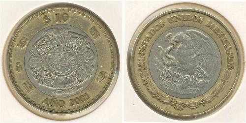 10 Peso United Mexican States (1867 - ) Bimetal 