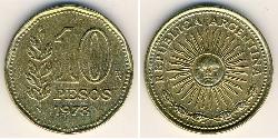 10 Peso Argentinien (1861 - ) Bronze/Aluminium 