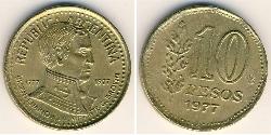 10 Peso Argentinien (1861 - ) Bronze/Aluminium 