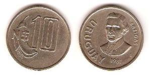 10 Peso Uruguay (1825 - ) Copper/Nickel 