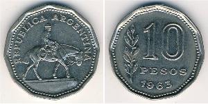 10 Peso Argentinien (1861 - ) Cuivre/Nickel 