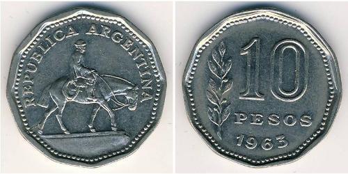 10 Peso Argentinien (1861 - ) Cuivre/Nickel 