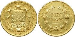 10 Peso Costa Rica Gold 