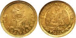 10 Peso United Mexican States (1867 - ) Gold 
