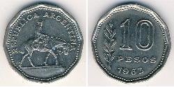 10 Peso Argentinien (1861 - ) Kupfer/Nickel 