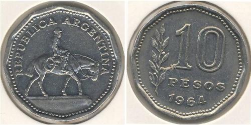 10 Peso Argentinien (1861 - ) Kupfer/Nickel 