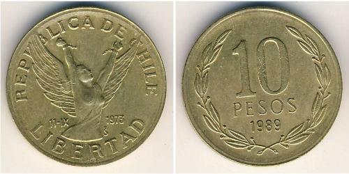 10 Peso Chile Messing 