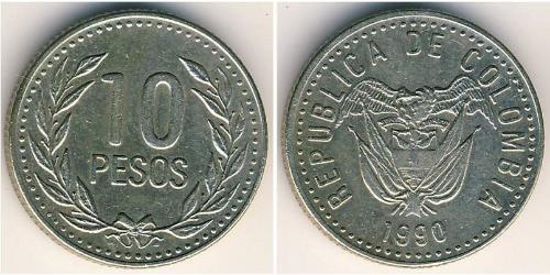 10 Peso Colombia (1886 - ) Rame/Zinco/Nichel 