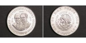 10 Peso Mexiko (1867 - ) Silber Miguel Hidalgo