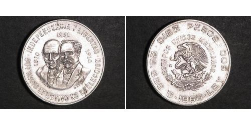 10 Peso Mexiko (1867 - ) Silber Miguel Hidalgo