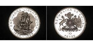 10 Peso Chile Silver 