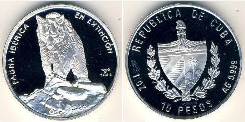 10 Peso Cuba (1898 - ) Silver 