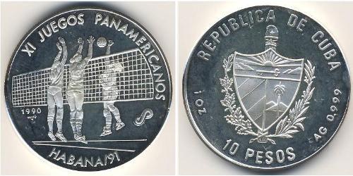 10 Peso Cuba (1898 - ) Silver 