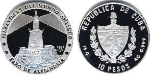 10 Peso Cuba (1898 - ) 銀 