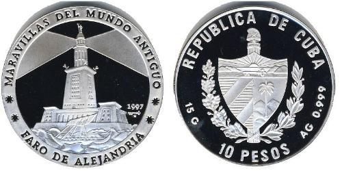 10 Peso Cuba (1898 - ) 銀 