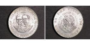 10 Peso 墨西哥 銀 Miguel Hidalgo