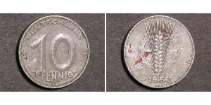 10 Pfennig Repubblica Democratica Tedesca (1949-1990) Alluminio 