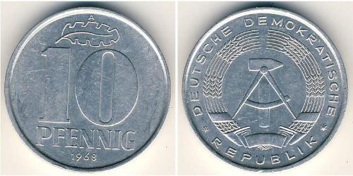 10 Pfennig República Democrática Alemana (1949-1990) Aluminio 