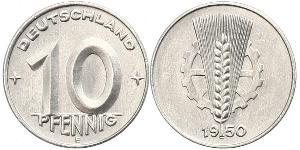 10 Pfennig German Democratic Republic (1949-1990) Aluminium 