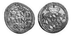 10 Pfennig Électorat de Bavière (1623 - 1806) Argent Maximilien III Joseph de Bavière(1727 – 1777)