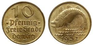 10 Pfennig Gdańsk (1454-1793) Bronze/Aluminium 