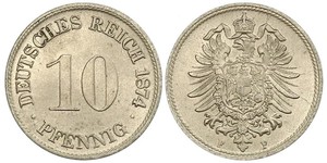 10 Pfennig Germany Copper/Nickel 