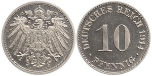 10 Pfennig Allemagne Cuivre/Nickel 
