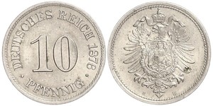 10 Pfennig Deutschland Kupfer/Nickel 