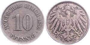 10 Pfennig Deutschland Kupfer/Nickel 