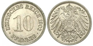 10 Pfennig Deutschland Kupfer/Nickel 