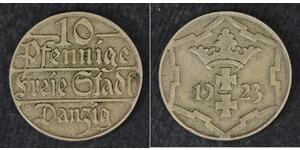 10 Pfennig Gdansk (1920-1939) Kupfer/Nickel 