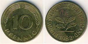 10 Pfennig Geschichte der Bundesrepublik Deutschland (1949-1990) Messing/Stahl 