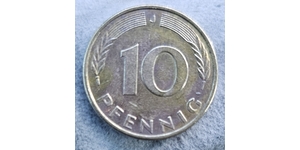 10 Pfennig Geschichte der Bundesrepublik Deutschland (1949-1990) Messing/Stahl 
