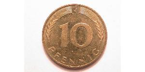 10 Pfennig Geschichte der Bundesrepublik Deutschland (1949-1990) Messing/Stahl 