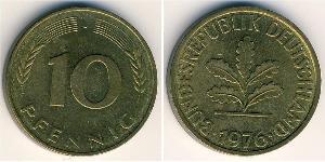 10 Pfennig Geschichte der Bundesrepublik Deutschland (1949-1990) Messing/Stahl 
