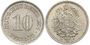 10 Pfennig Alemania Níquel/Cobre 
